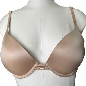 Victorias Secret Very Sexy Push Up Bra Beige Rhinestone Charm 34C